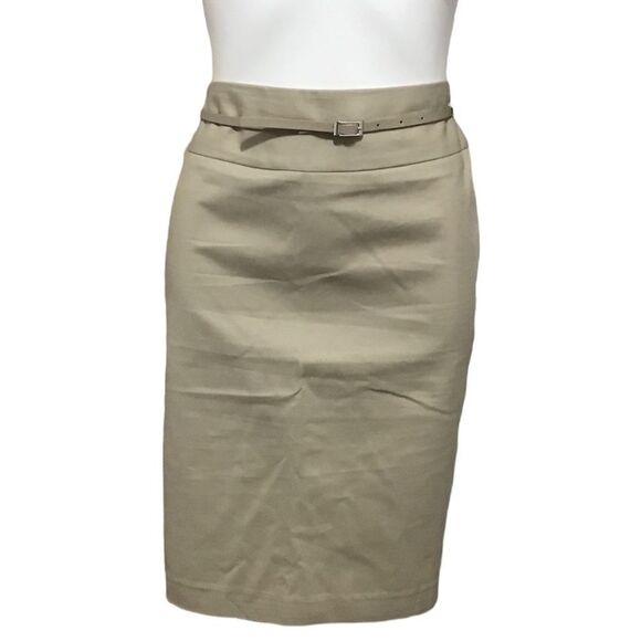 Liz Claiborne High Waist Khaki Style Knee Skirt Size 12 - Picture 1 of 6